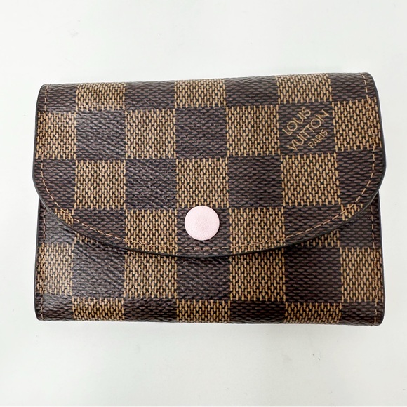 Louis Vuitton Damien Ebene Canvas Rosalie Coin Purse Card Holder - Picture 1 of 11
